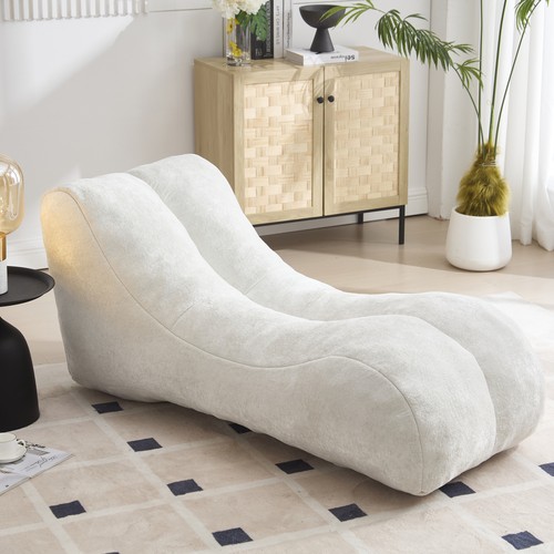 Modern white chenille - white, yoga