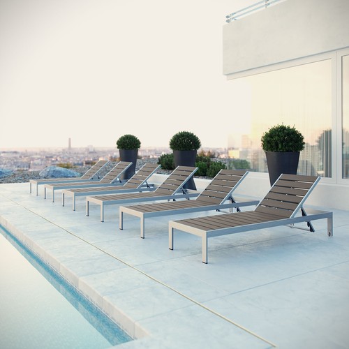 Modway shore chaise outdoor - chaise,